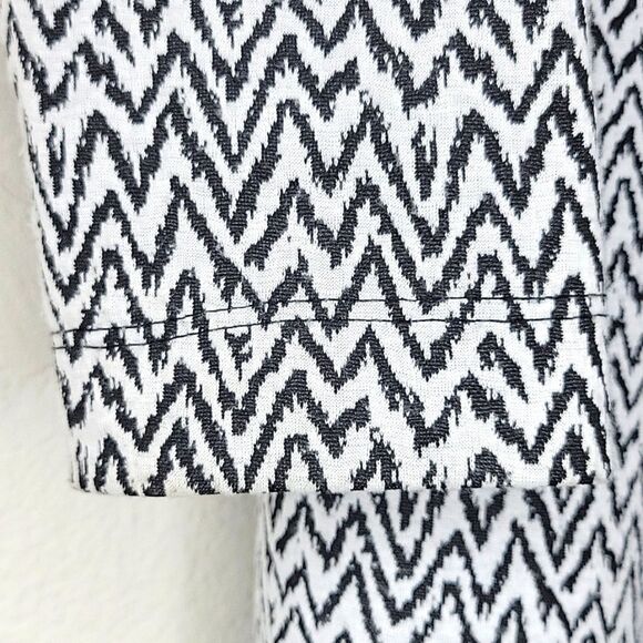 HAZEL Black White Long Sleeve Collared Cardigan Blazer Jacket size S - Picture 16 of 16